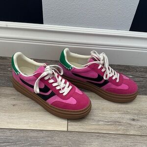 Steve Madden. Pink and Green Sneakers. Lightly worn. In great condition.